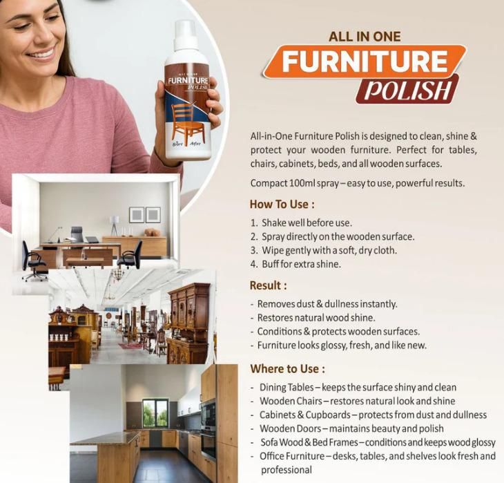 All In One Furniture Polish 450 g (Pack of 3)
