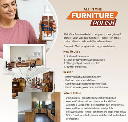 All In One Furniture Polish 450 g (Pack of 3)